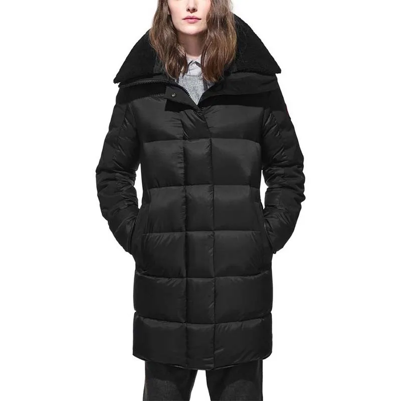 Goose пуховики женские. Canada Goose Kensington Parka женская. Пуховик длинный Канада. Ea7 пуховик стеганый длинный. Peuterey жилет пуховики женские.