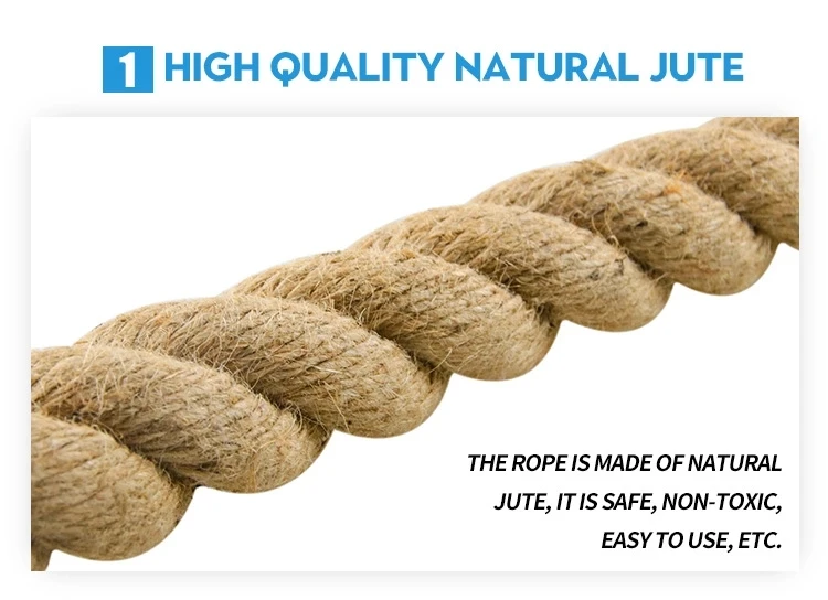 Hemp Rope Climb Gym Fitness 38mm Hemp Gym Climbing Rope Battle Ropes for Fitness and ...