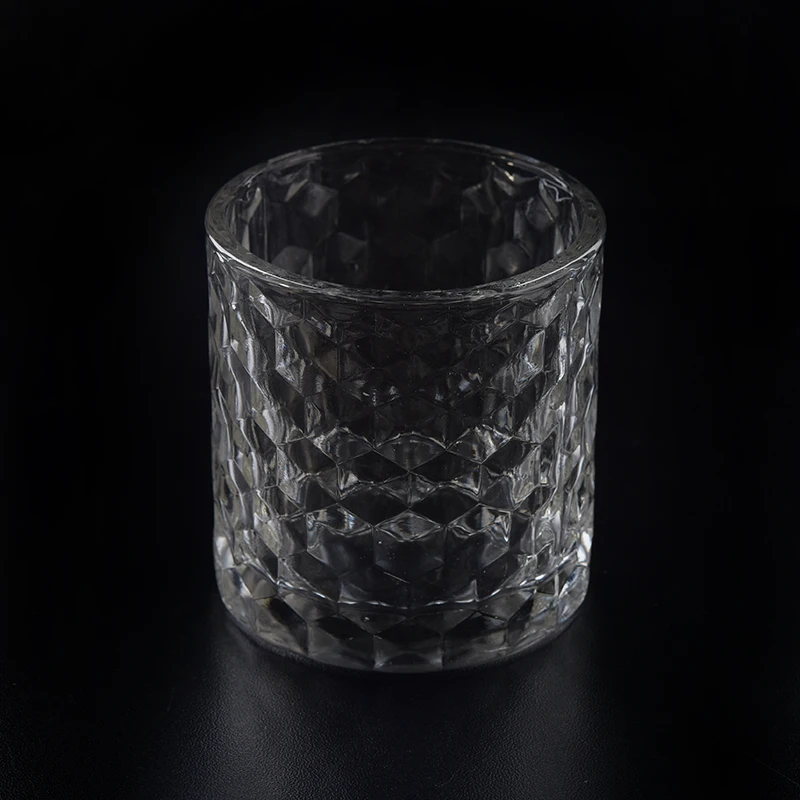 Crystal hexagon glass candle holder home decoration wholesale
