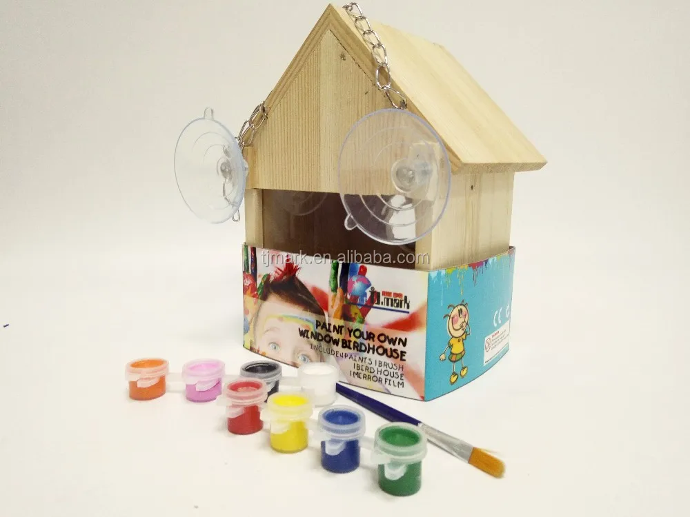 High Quality Suction Cup New Unfinished Wooden Bird House ...