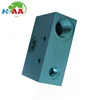 CNC Machined Blue Anodized Aluminum Generator Blow off Valve Air Compressor Block