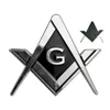 Chrome Plated Masonic Car Emblem Mason Square and Compasses Auto Truck Motorcycle Decal Gift Accessories