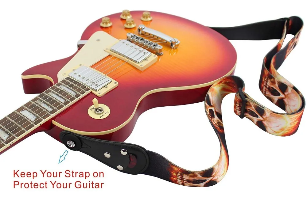 High Quality Rubber Guitar Straps Blocks Lock Silicone Bass Musical