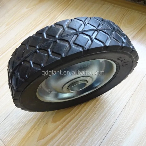 6" x 1.5" Solid Rubber wheel for kids wagon / baby trolley cart