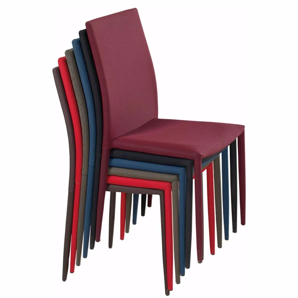 Modern Metal Leather Stacking Chairs For Restaurant Dc7003 Buy