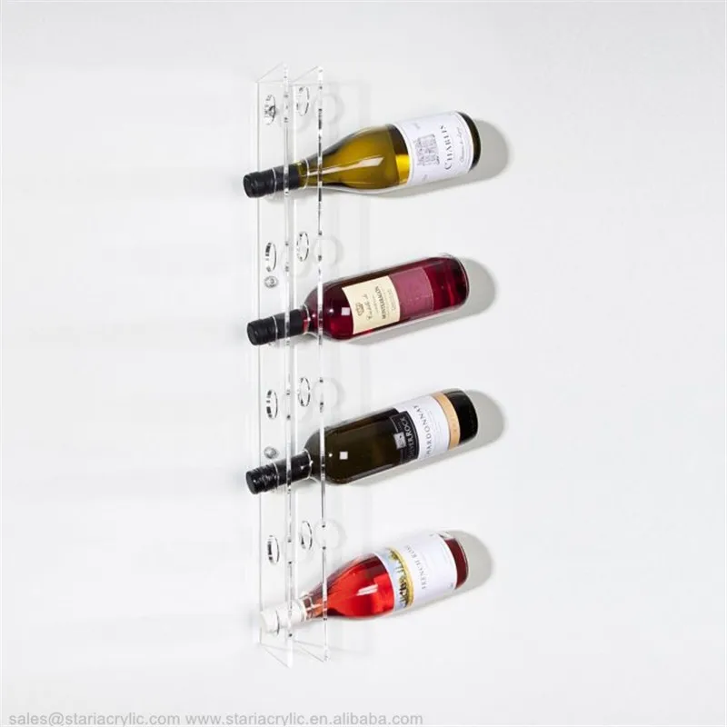 Acrylic Wall Wine Rack 8bottle Slanted Wall Wine Rack Clear Acrylic 8 Bottles Display Holder