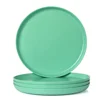 Lekoch Eco Friendly Green 4 PCS Bamboo Tableware Set Dinner Plates