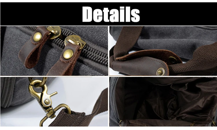 European design vintage large 16oz canvas leather trim garment luggage duffle duffel overnight holdall bag with shoes apartment