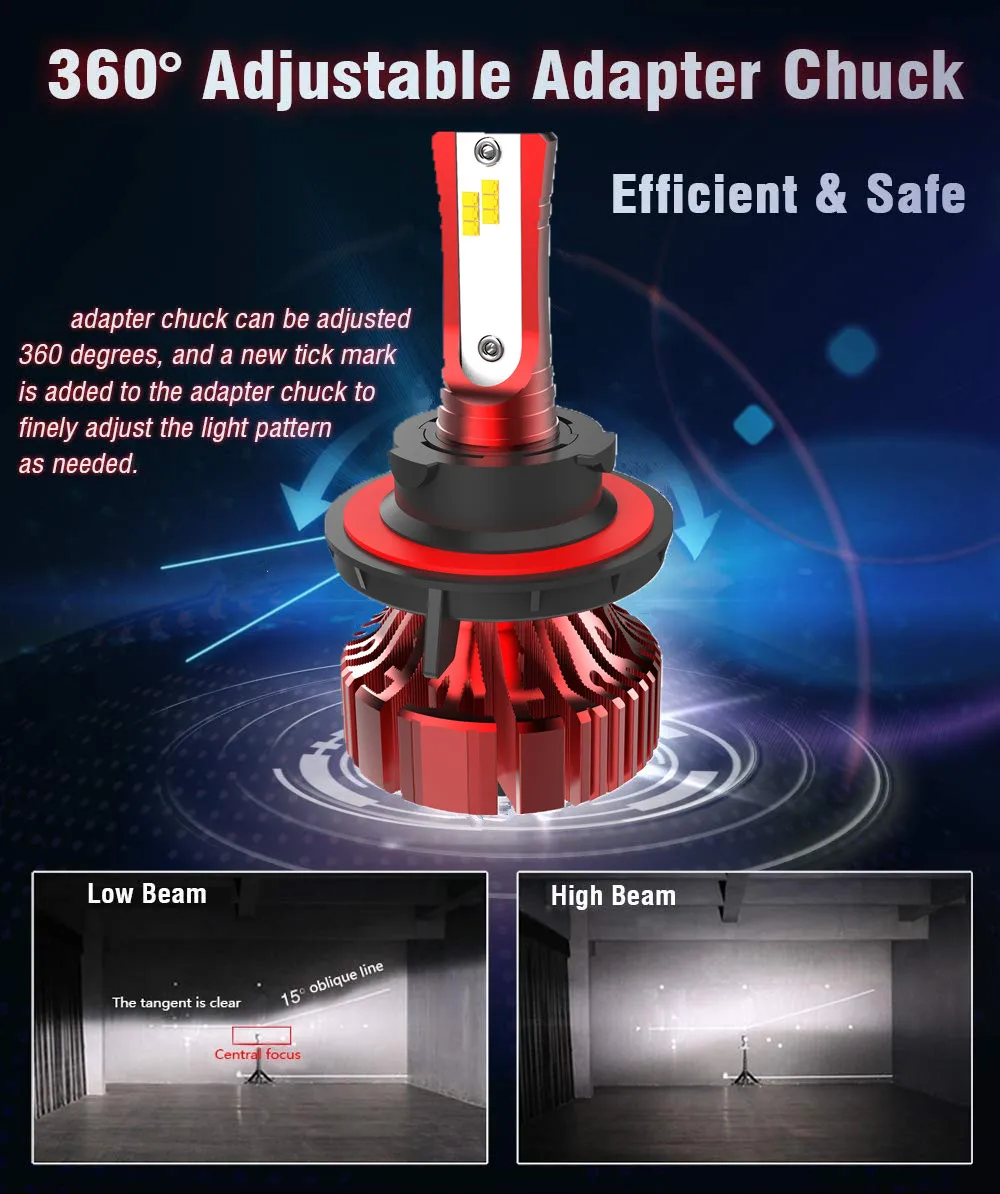 I8 Fanless Mini LED Headlight