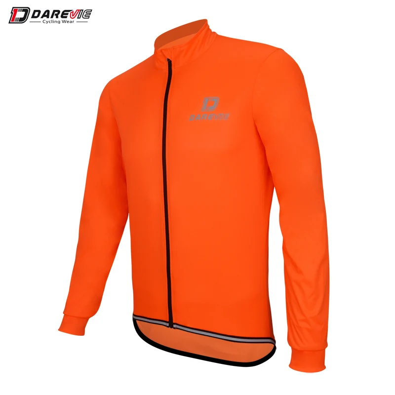 orange waterproof cycling jacket