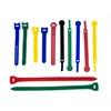 Eco-Friendly back to back cable tie double side hook and loop with logo printed nylon strap