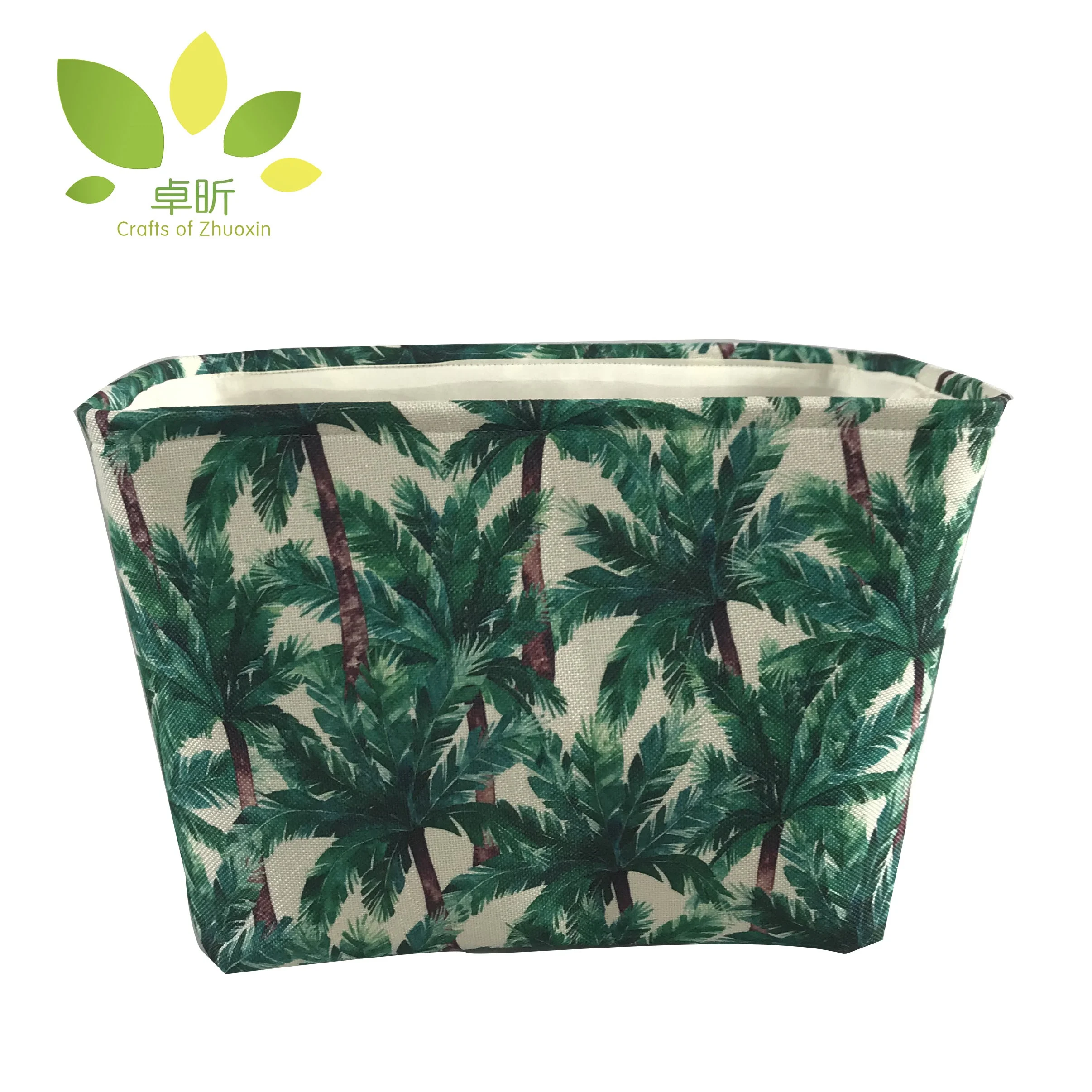 
Beautiful printed canvas fabric basket 