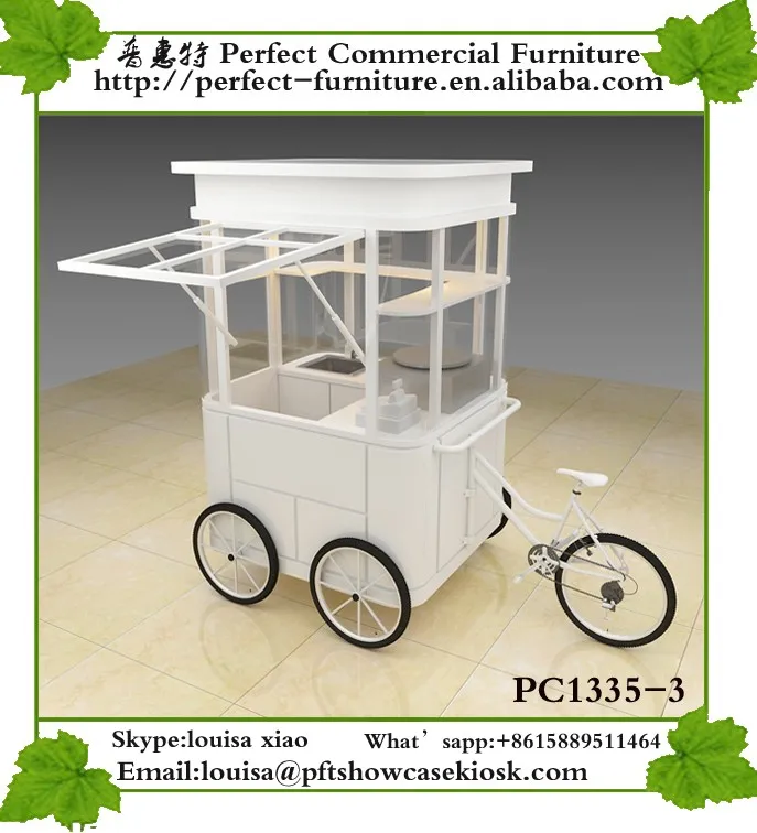 Ce Certificated Mobile Double Crepe Maker Crepe Cart Food Cart Bicycle