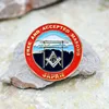 Painted Technique and Letters Theme custom masonic lapel pin