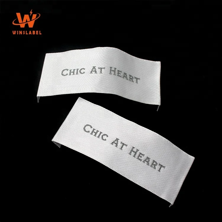 Custom Brand Private Logo Clothing Woven Neck Labels for Headbands