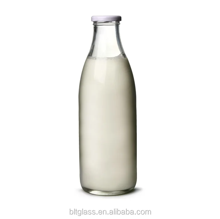 Bpa Free Large 1000ml 1 Liter Milk Water Juicer Glass Bottle With