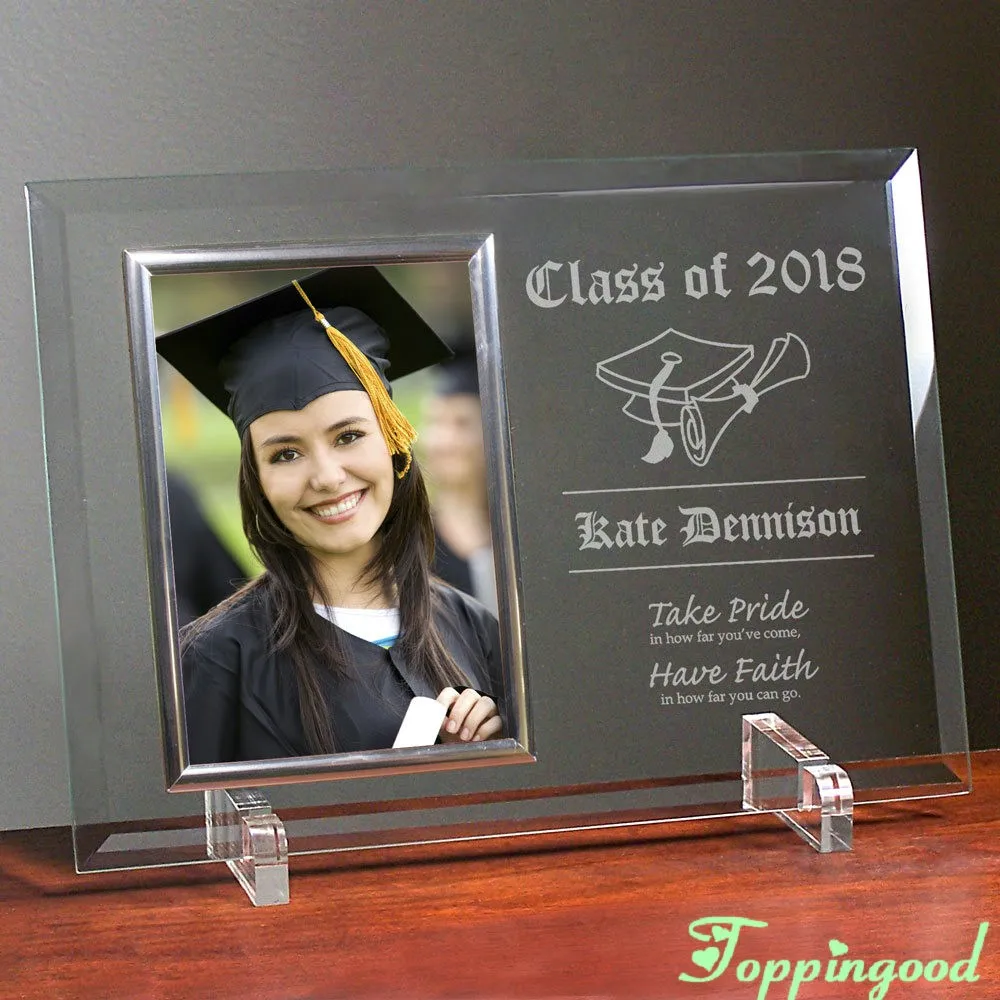 Laser Cut Glass Graduation Photo Frame For School Gifts Buy
