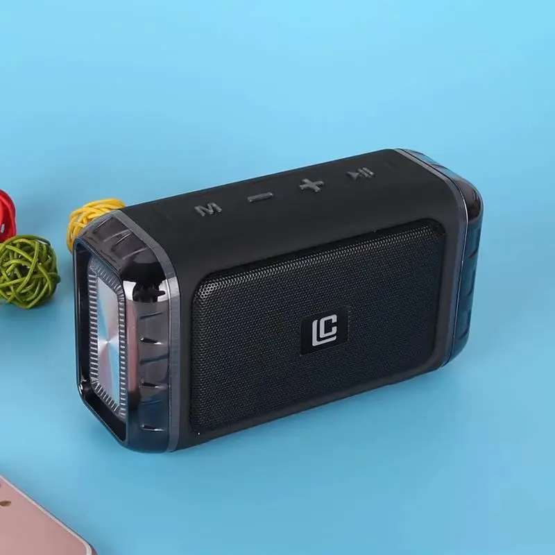 Portable Mini Bluetooth Booster Speakers Wireless Hands Free Colorful Flashing LED TF USB FM Sound Music For iPhone X Samsung - ANKUX.COM