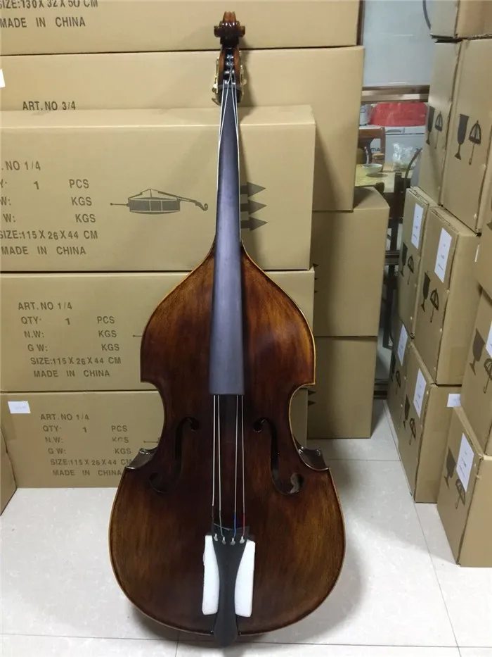 advanced professional handmade natural flame contrabass/double