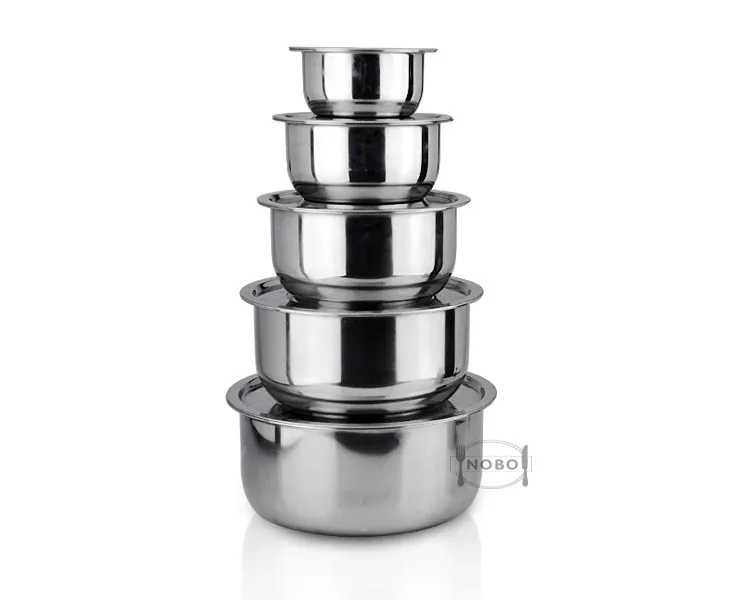 5 Pcs Without Handle Stainless Steel India Pot With Flat Lid Buy