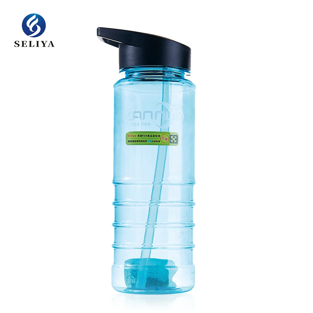 Custom Printing Logo 750ml Bpa Free Plastic Flip Straw Sports Water Custom Printing Logo 750ml Bpa Free Plastic Flip Straw Sports Water Bottle
