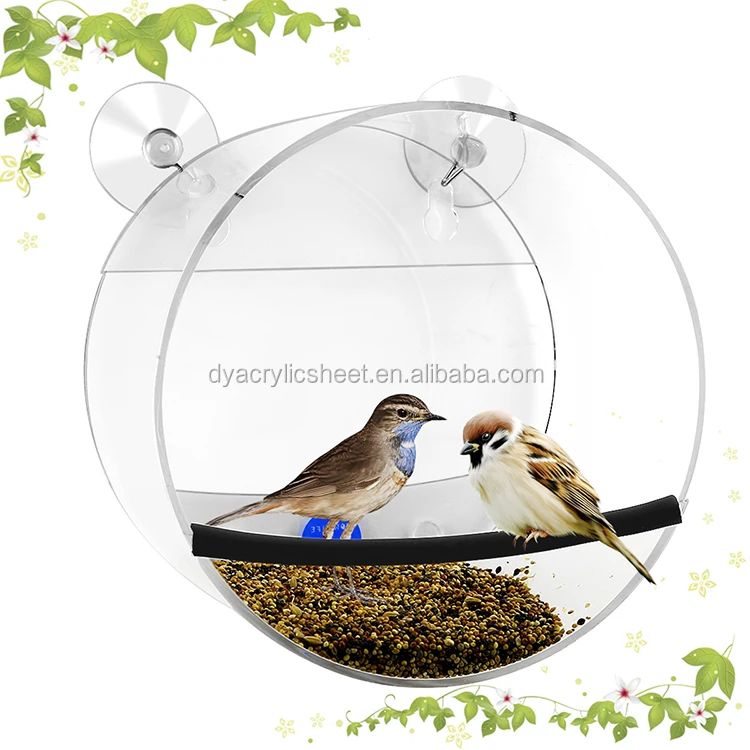 Plastic Bird Cage Trays Wild Bird Feeder Parts Plexiglass Bird