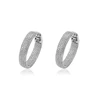 E-456 XUPING fashion pave diamond earrings,bulk hoop earrings,sterling silver color hoop earrings