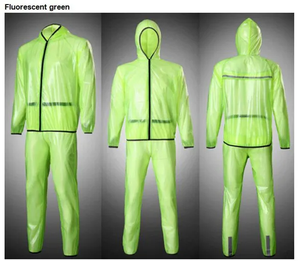Cycling Jacket Windproof Waterproof Rain Wind Coat Long Jersey Pant Set Raincoat