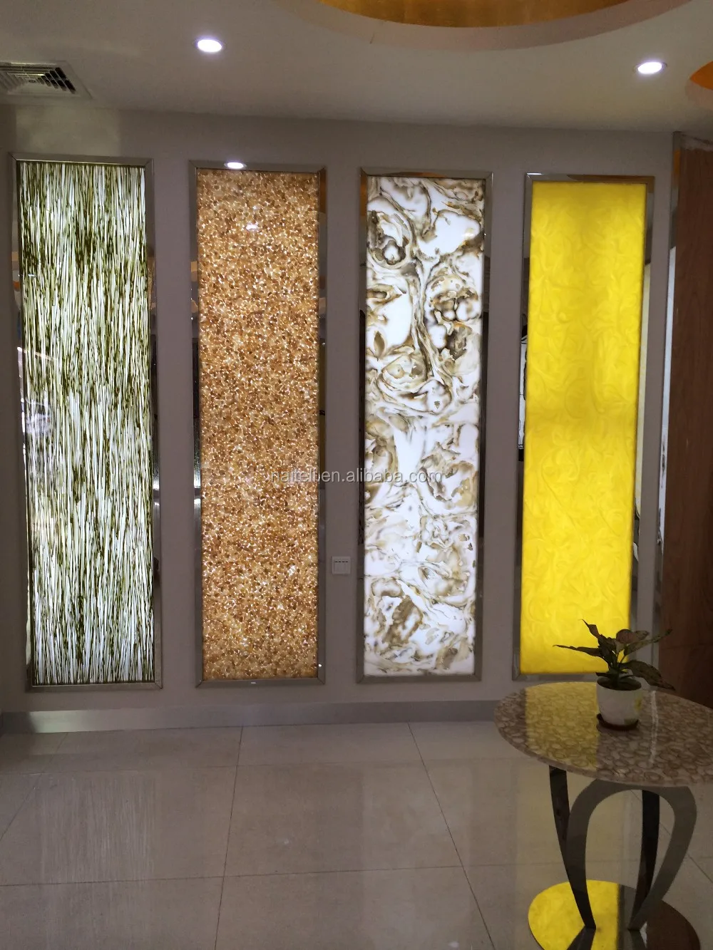 Muur ontwerp witte kleur beste prijs doorschijnende backlit ...
