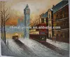 London Paris Street Scene Handmade Oil Painting