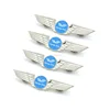 Promotional gifts silver gold pilot wings custom metal lapel pin