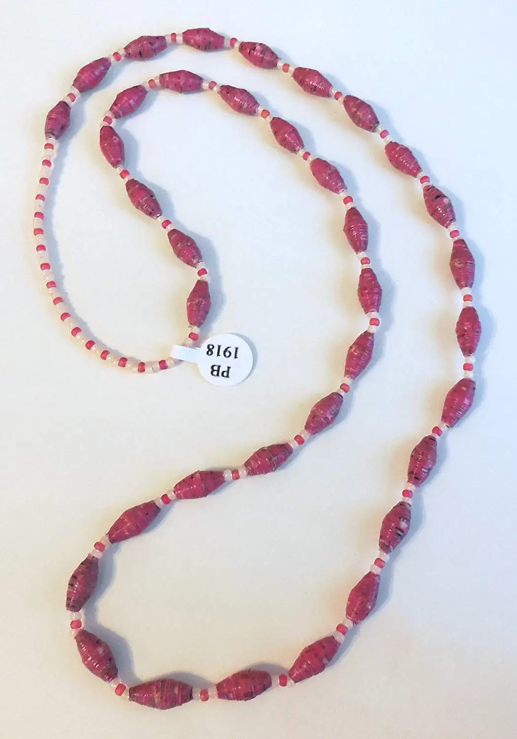 Paper Bead Necklace Handmade PB 1918
