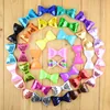 High quality source 8 cm embroidery sequins fabric bowknot -children bows without hair clip, 32 colors