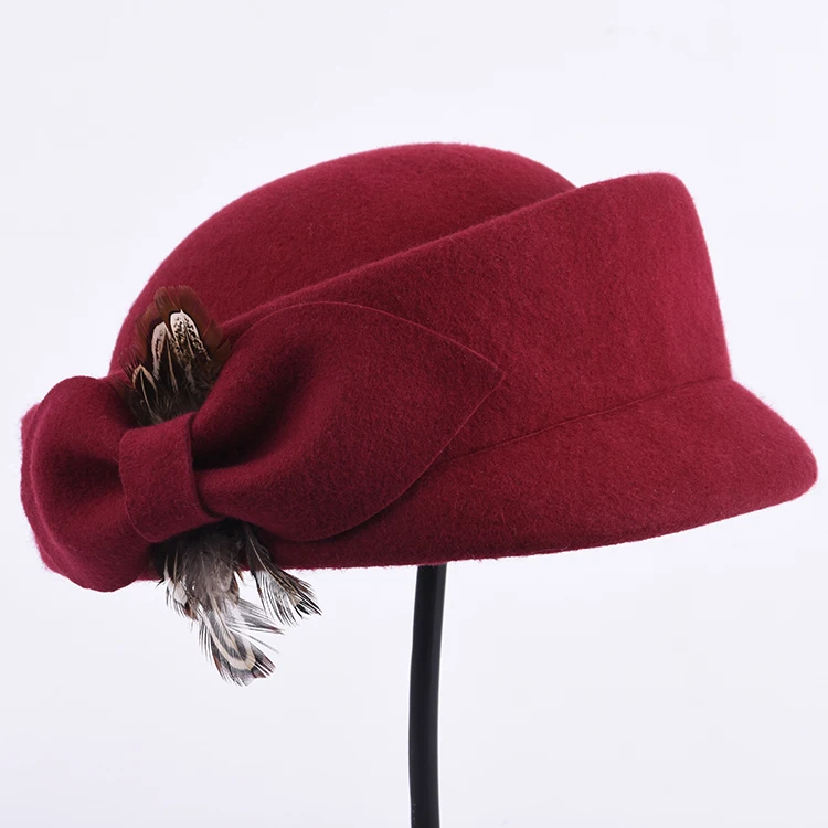 ladies red felt hats