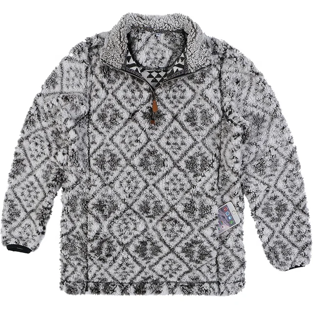 fleece aztec pullover