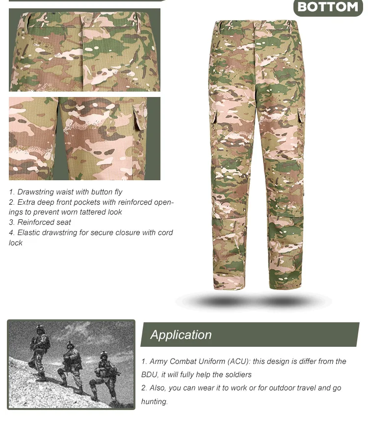Low Price Dubai Security Uniform Cheap Uniform Combat Acu Camouflage