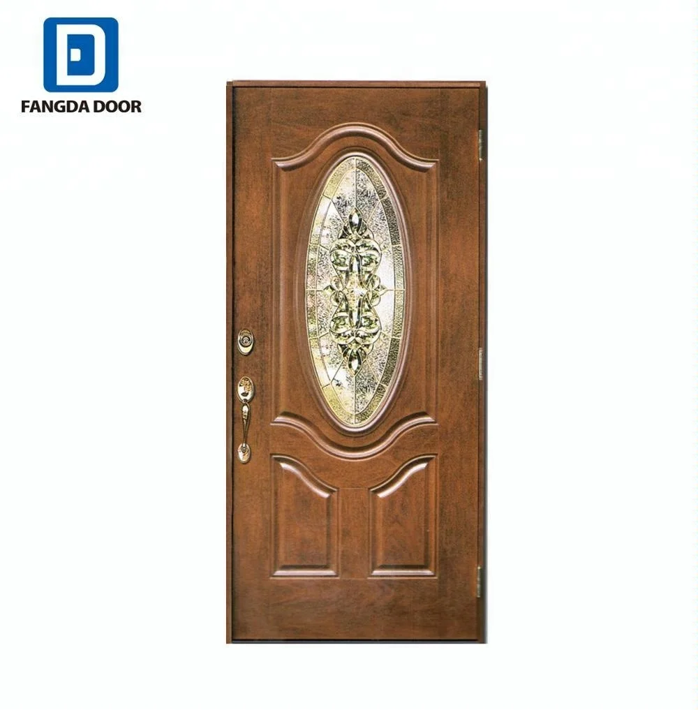 Fangda 30 zoll mahagoniholz 3/4 ovale glas eingangst&uuml;r