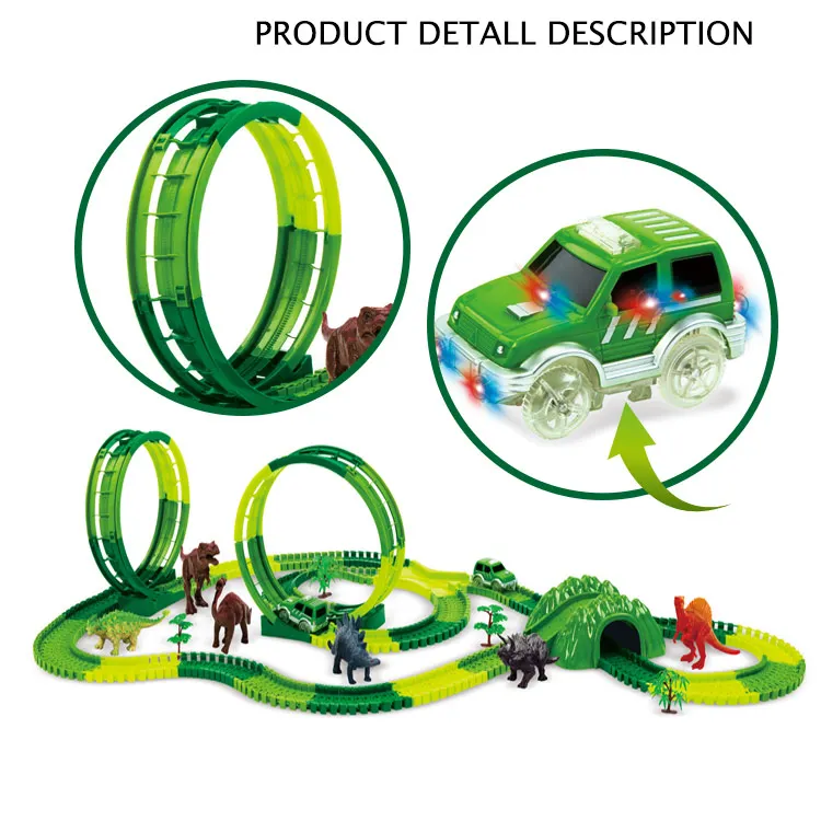 dinosaur double loop track set