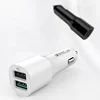 2.4A DC 5V 9V 12V 2A Smart Fast Dual Usb Interface Ports Mobile Phone Car Charger with LED Indicator