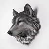 Modern resin wolf heads wall decor