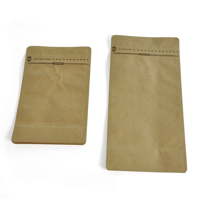 High Quality Reusable Flat Bottom Kraft Paper Bag With Custom Printing