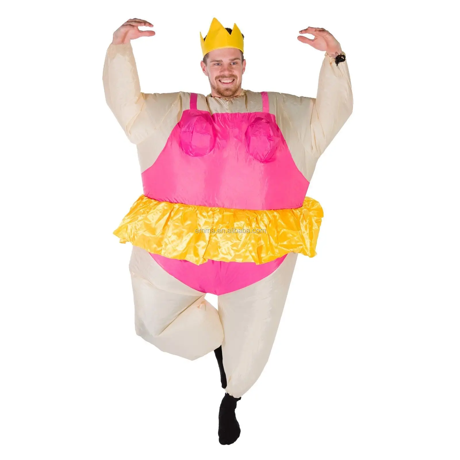 Adult Inflatable Funny Blow Up Fancy Dress Carry On Ride Costume Outfit Fat Suit