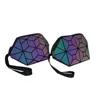 Custom fashion vinyl reflective luminous cosmetic bag noctilucent color change geometric chameleon bag