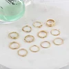 YWMT 2019 Simple Gold Ring Designs Green Gem Roulette Feather Crystal Various Style Fascinating Rings For Women