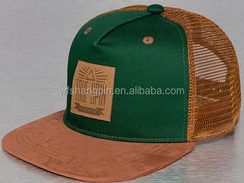short brim trucker hat