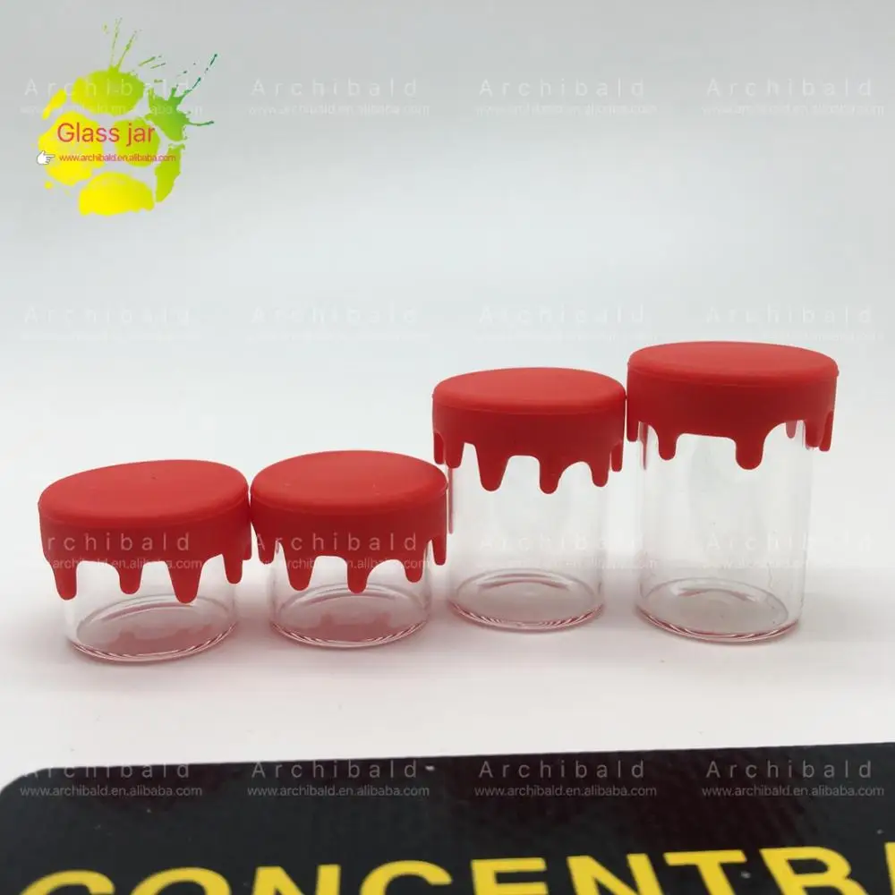 Gj01a Silicone Dab Wax Custom Glass Candle Jars Glass With Lids
