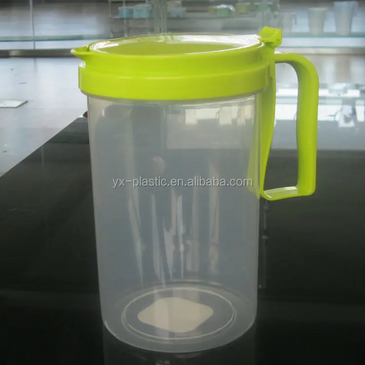 1000ml Ps Clear Plastic Jug With Lid,Cold Water Pitcher With 4 Tumblers
