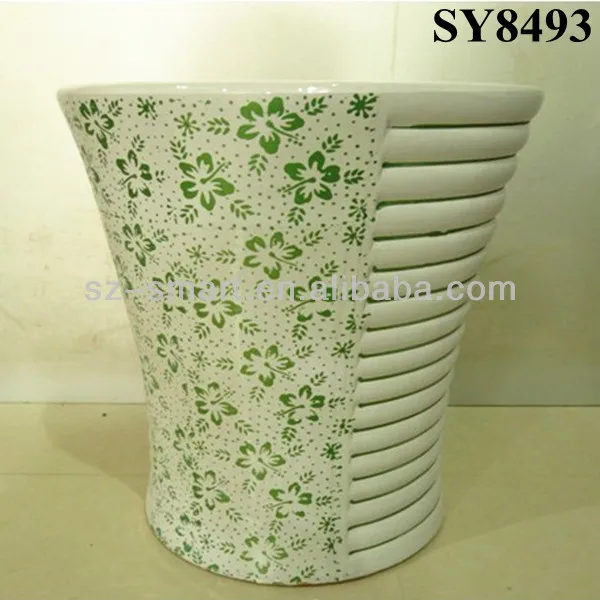 (series A)brown Pattern Printing Round Ceramic Flower Pot Molds Buy Round Ceramic Flower Pot