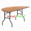 Half Round Outdoor Folding Wooden Round Used Banquet Tables