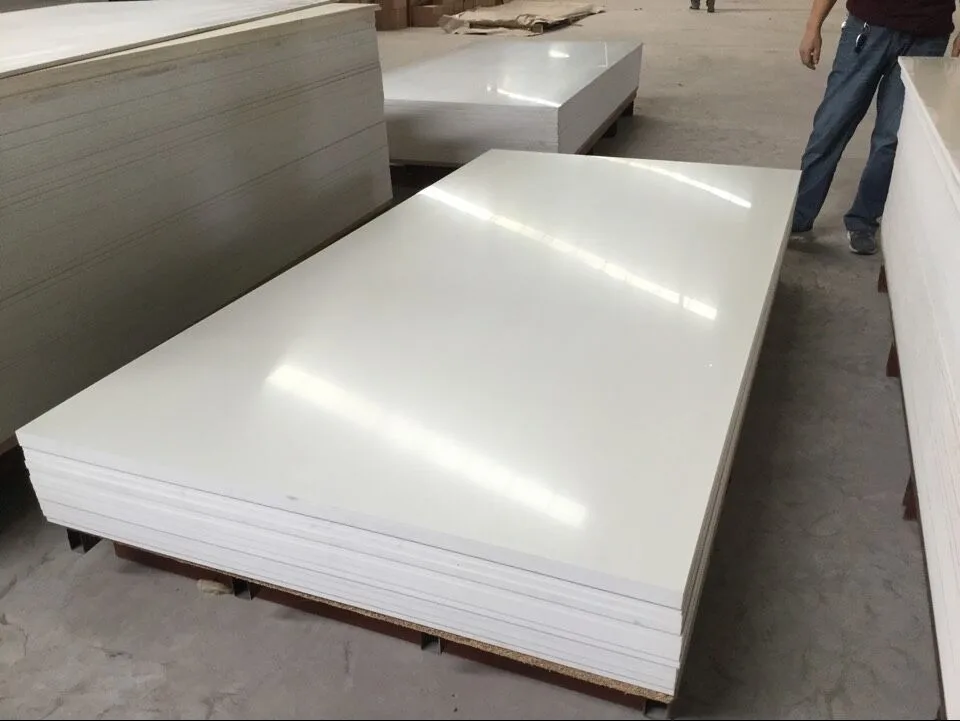 1220x2440x3mm30mm White Pvc Waterproof Foam Board For Funiture And